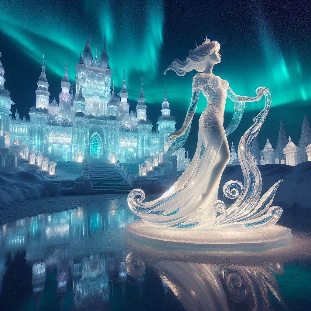 fantastical ice sculpture