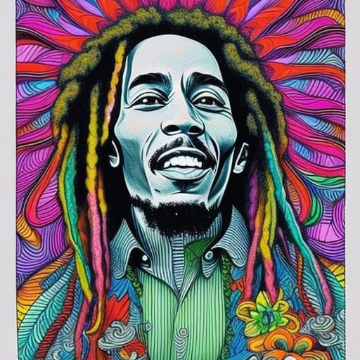 Bob Marley - AI Generated Artwork - NightCafe Creator