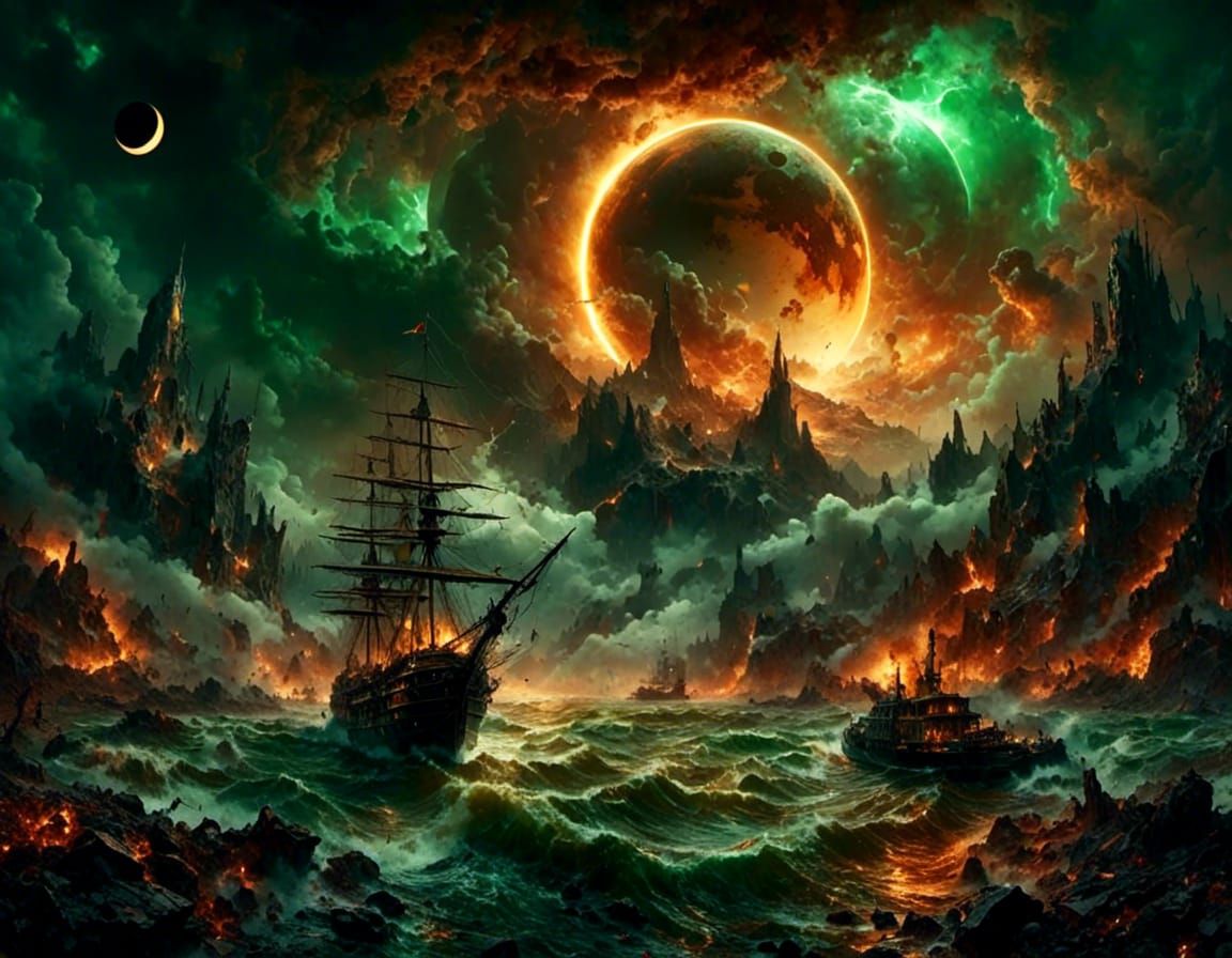 deep green sea  by @Steamcraft Sketcher