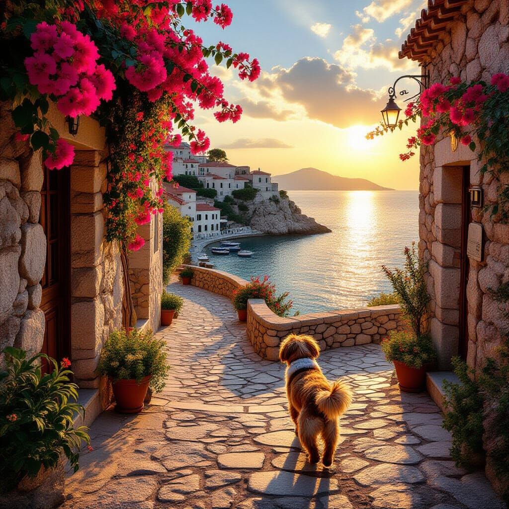 Mediterranean coastal scene. 2