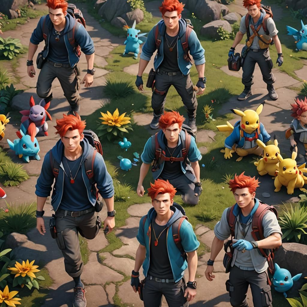 Red hair pokemon trainer male - AI Generated Artwork - NightCafe Creator