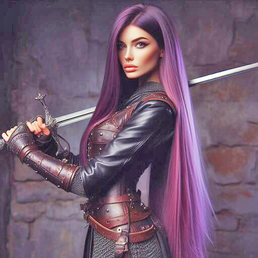 Purple Elf - Big Sword