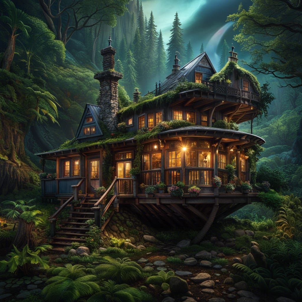 An old shipwreck makes a cozy home  by @Latent Space Explorer