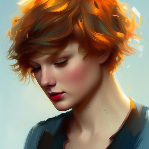 Ed Sheeran Taylor Swift AI Generated Artwork NightCafe Creator