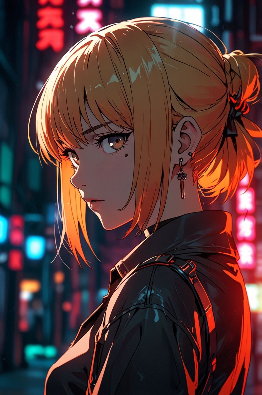 Cyberpunk anime character