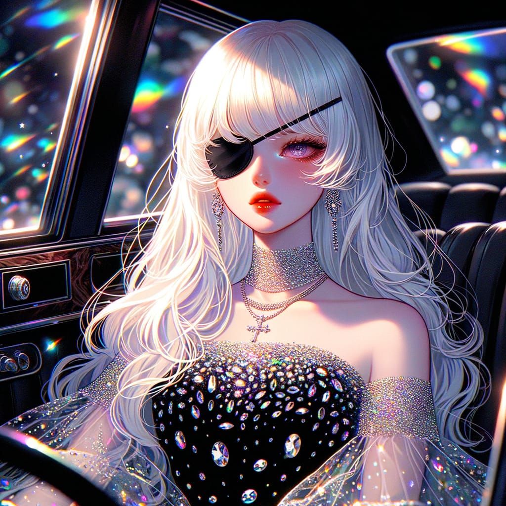 Korean Fantasy Girl in Vibrant Manhwa Style