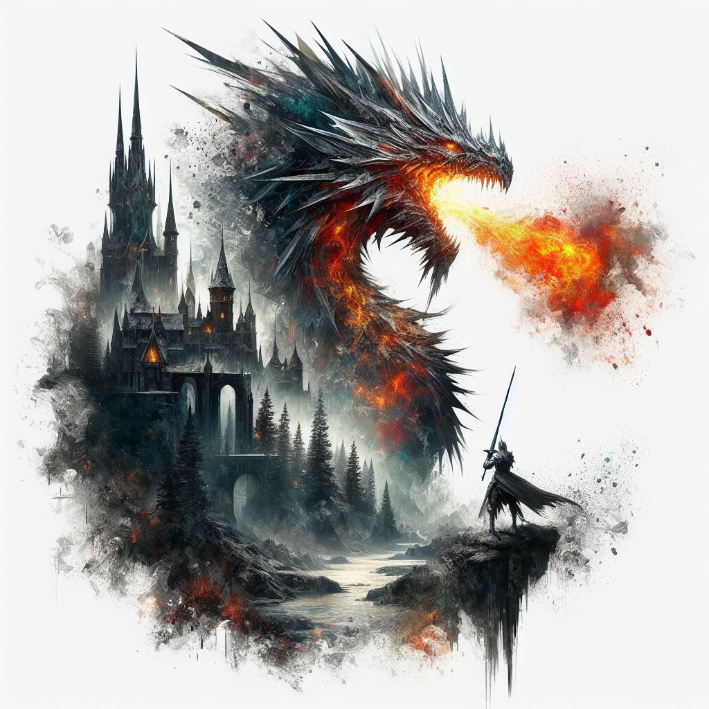 Double Exposure Dragon & Knight