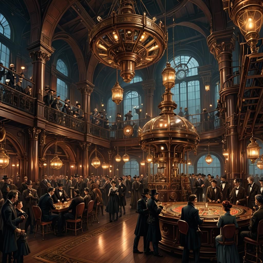 Steampunk casino - AI Generated Artwork - NightCafe Creator