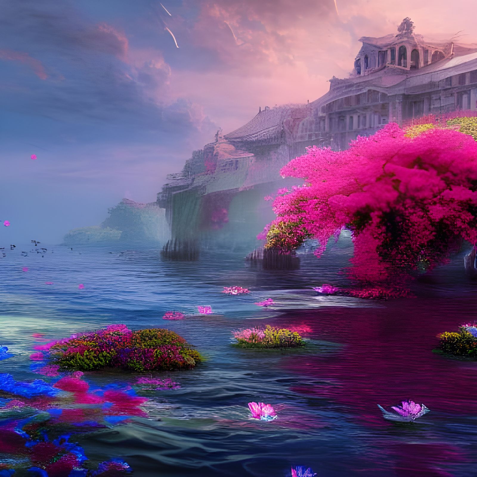 Flowers Bloom on the Sea undefined