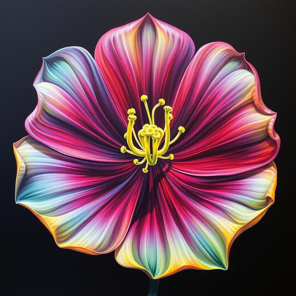 Surrealistic Florals in Neon Pastel Aquarelle