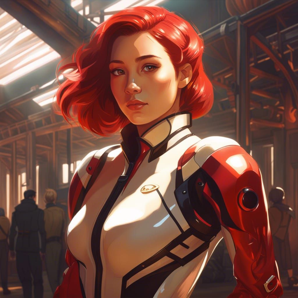 Female cyborg in a farm - AI Generated Artwork - NightCafe Creator