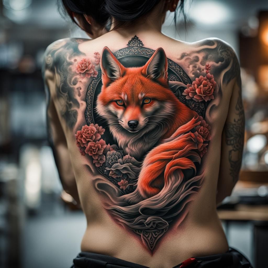 Fox tattoo  by @Chris Stagg