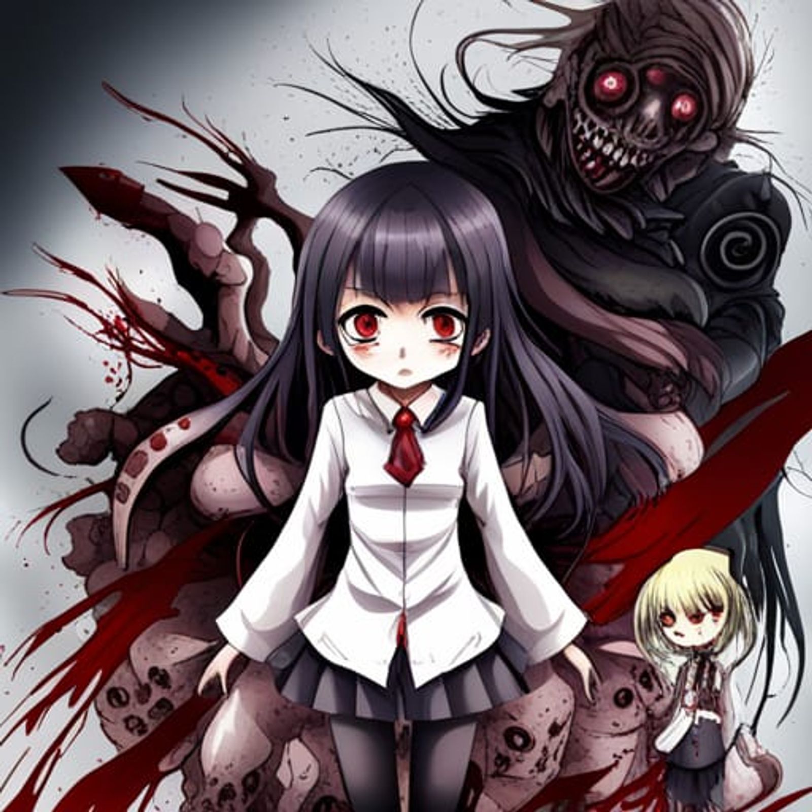 creepy anime girl