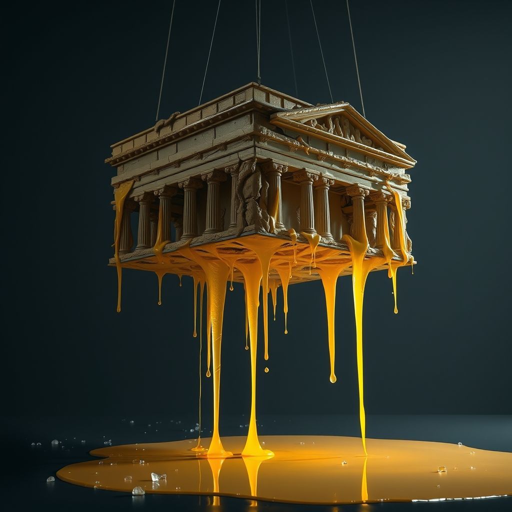 A surreal dreamlike scene