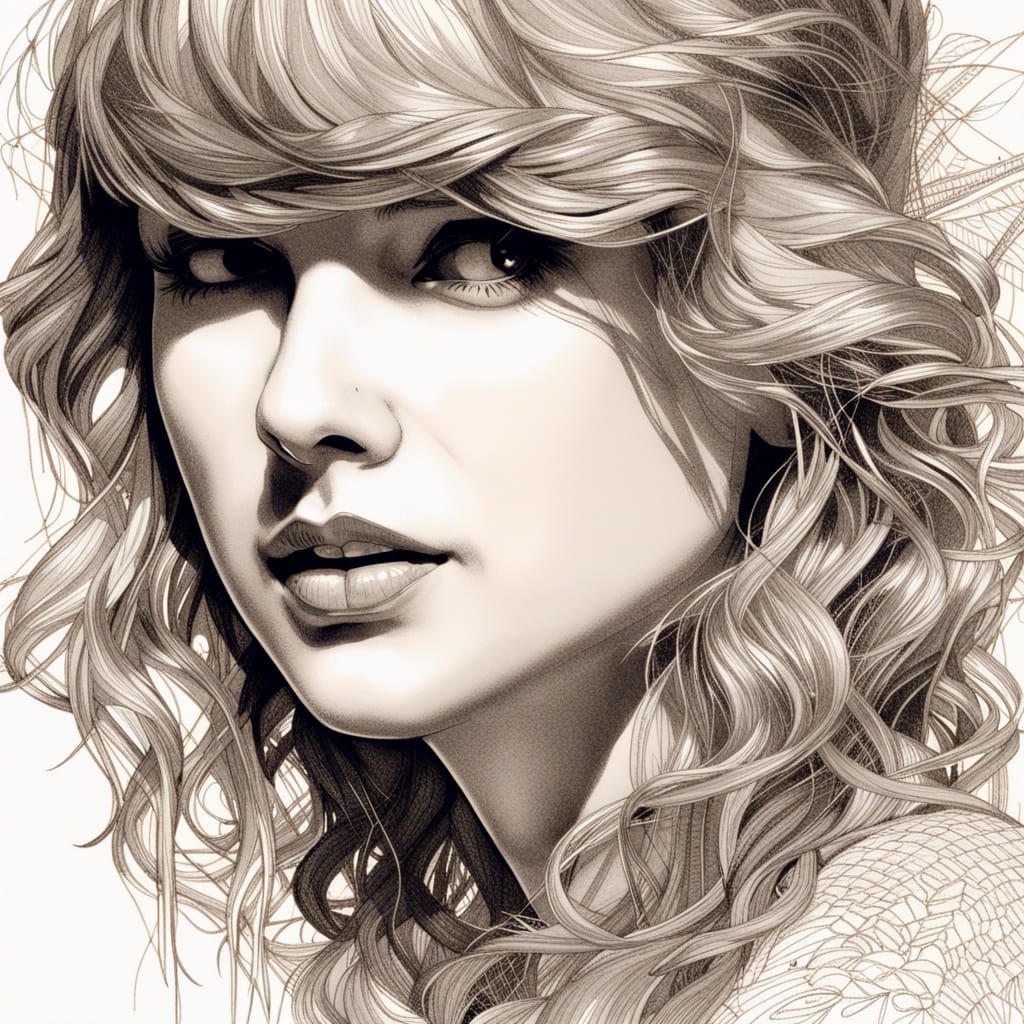 Taylor Swift Drawing by Alexander Dolbenko - Fine Art America