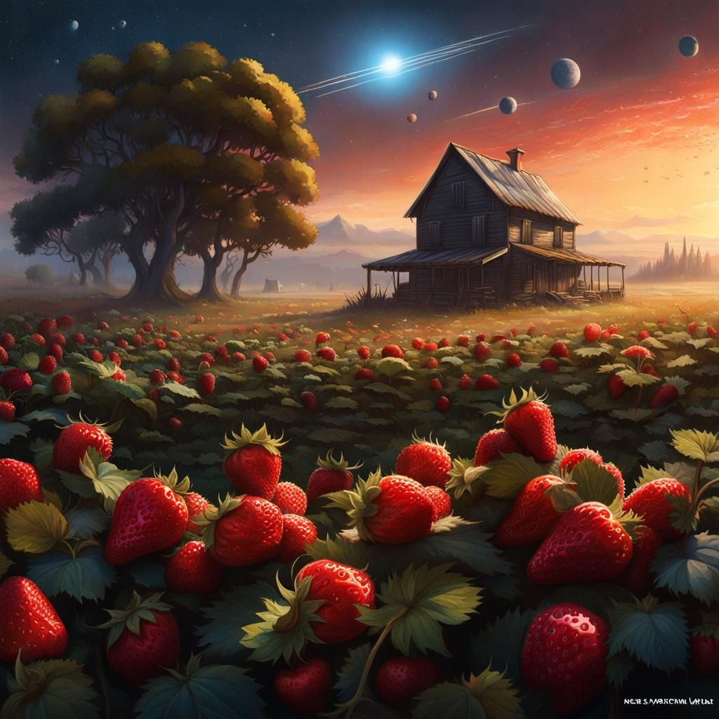 Strawberry farm  by @Laevos