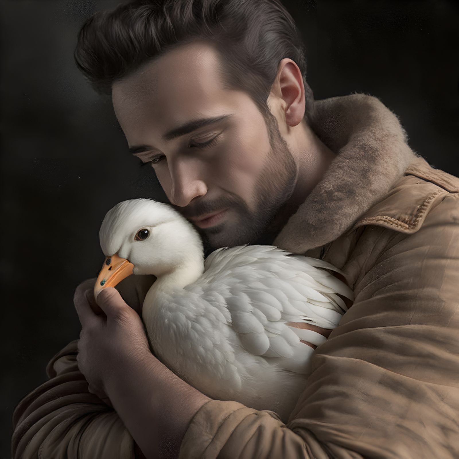 Midjourney: Hug a Duck for Good Luck