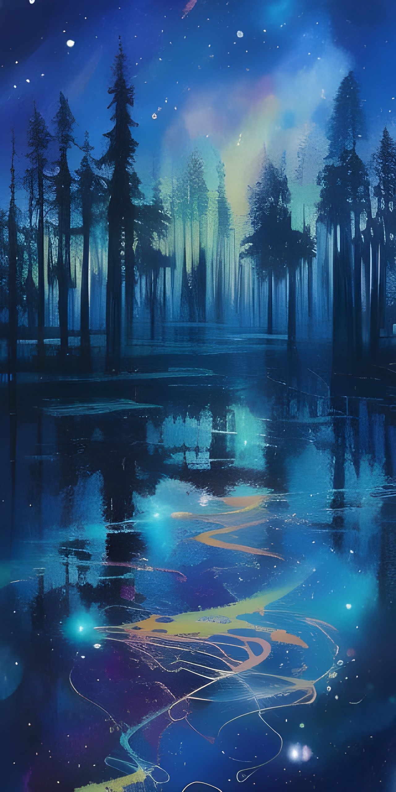 night sky reflection  by @Atelier Allgaier