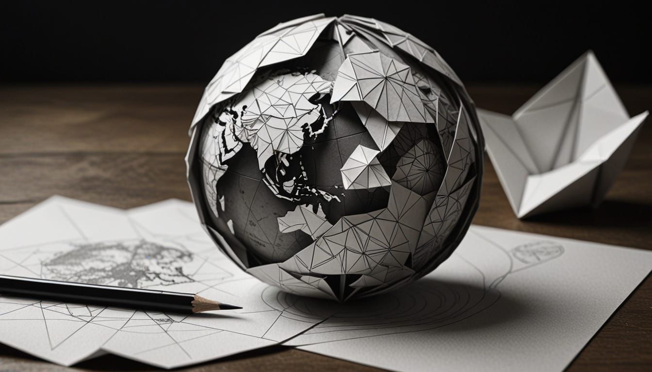 A minimalist, highly detailed drawing in shades of gray, done in high-quality graphite pencil with soft ...  by @The Quantum AI Journey