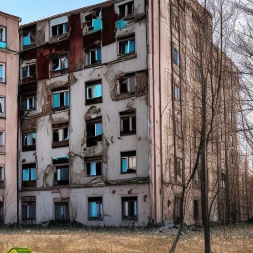 Abandoned apartment buildings in Kadykchan - AI Generated Artwork ...