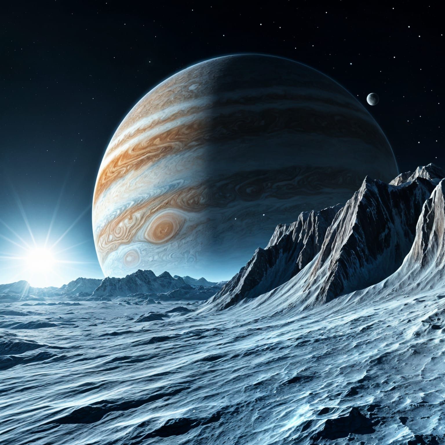 The icy surface of Jupiter's moon Europa  by @Jadzania