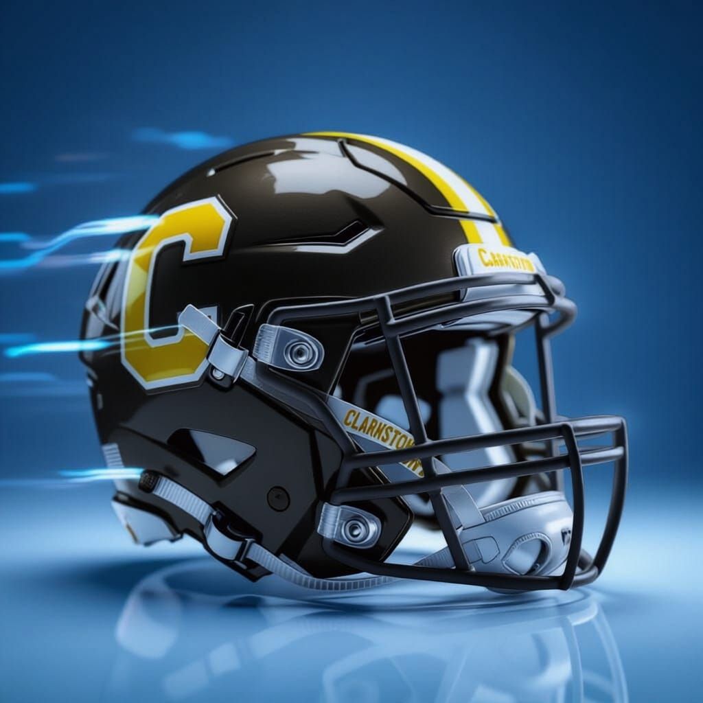 make a f7 football helmet with a Clarkston Michigan c 

