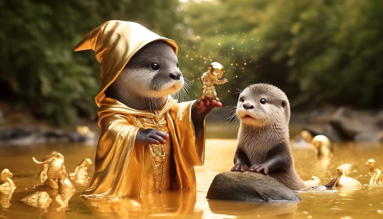 #14K/24K baby otter gold alchemist