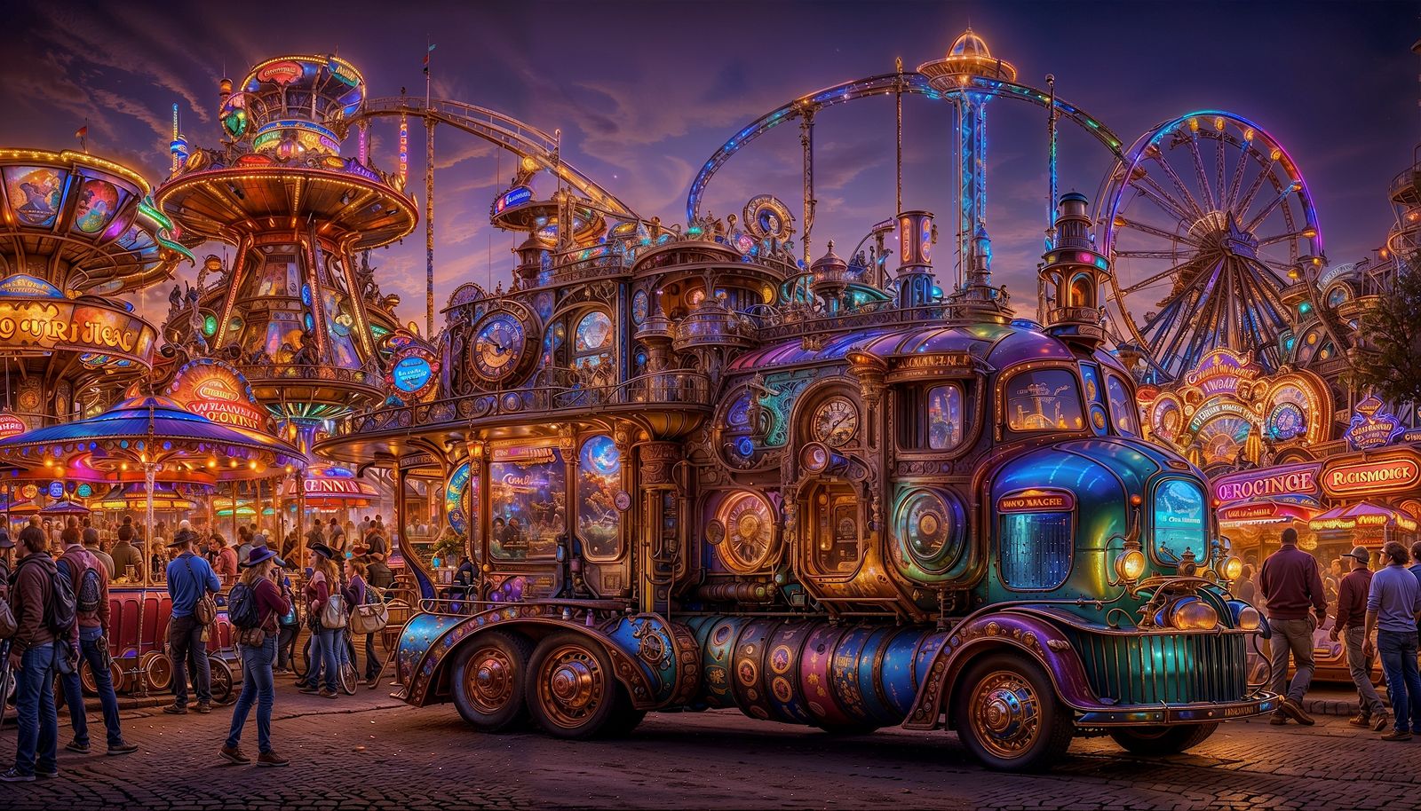 Exploring the fantastic attractions of an amusement park - O...