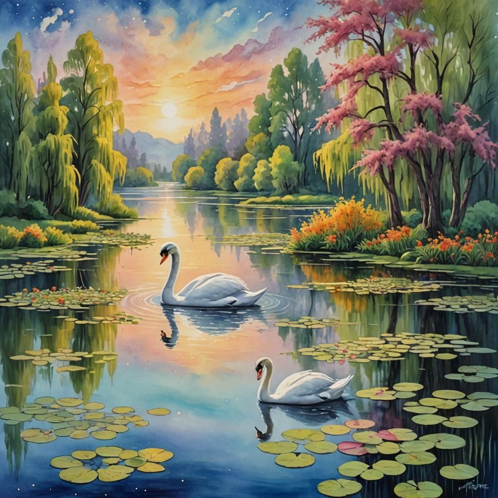 swans  by @Josie Johnson