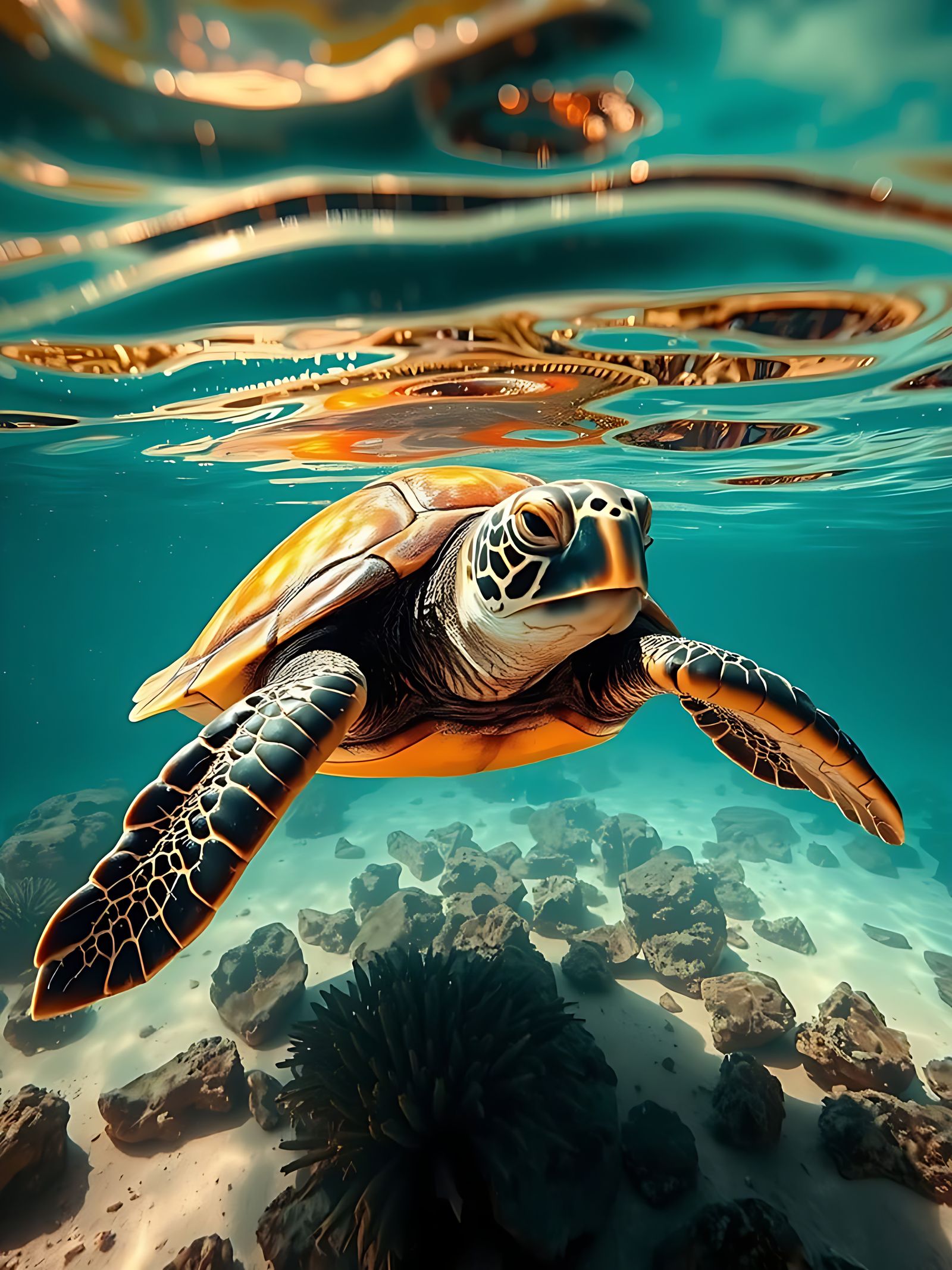 Under the waves  by @Edana