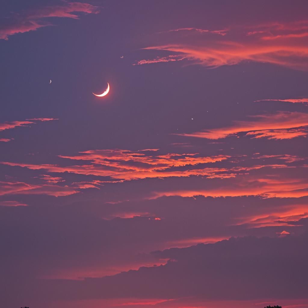 Surrounding the eclipse, the horizon glows with a 360-degree sunset, an ...