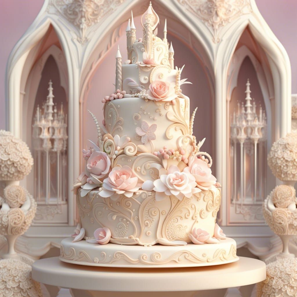 fairytale wedding cake   by @noveldove