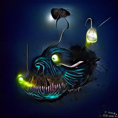 Angler Fish Girl : r/nightcafe