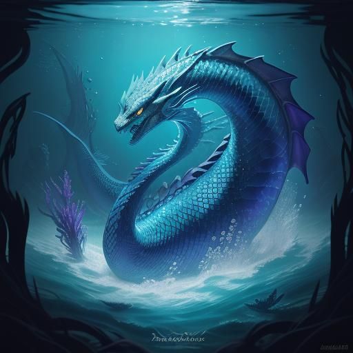 Ethereal Dragon-Like Creature Emerges in Underwater Realm