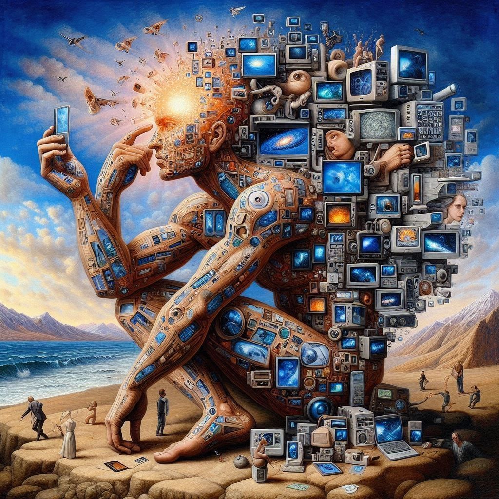 the glare of technology