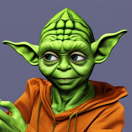 3d Rendering Of Yoda - Ai Generated Artwork - Nightcafe Creator