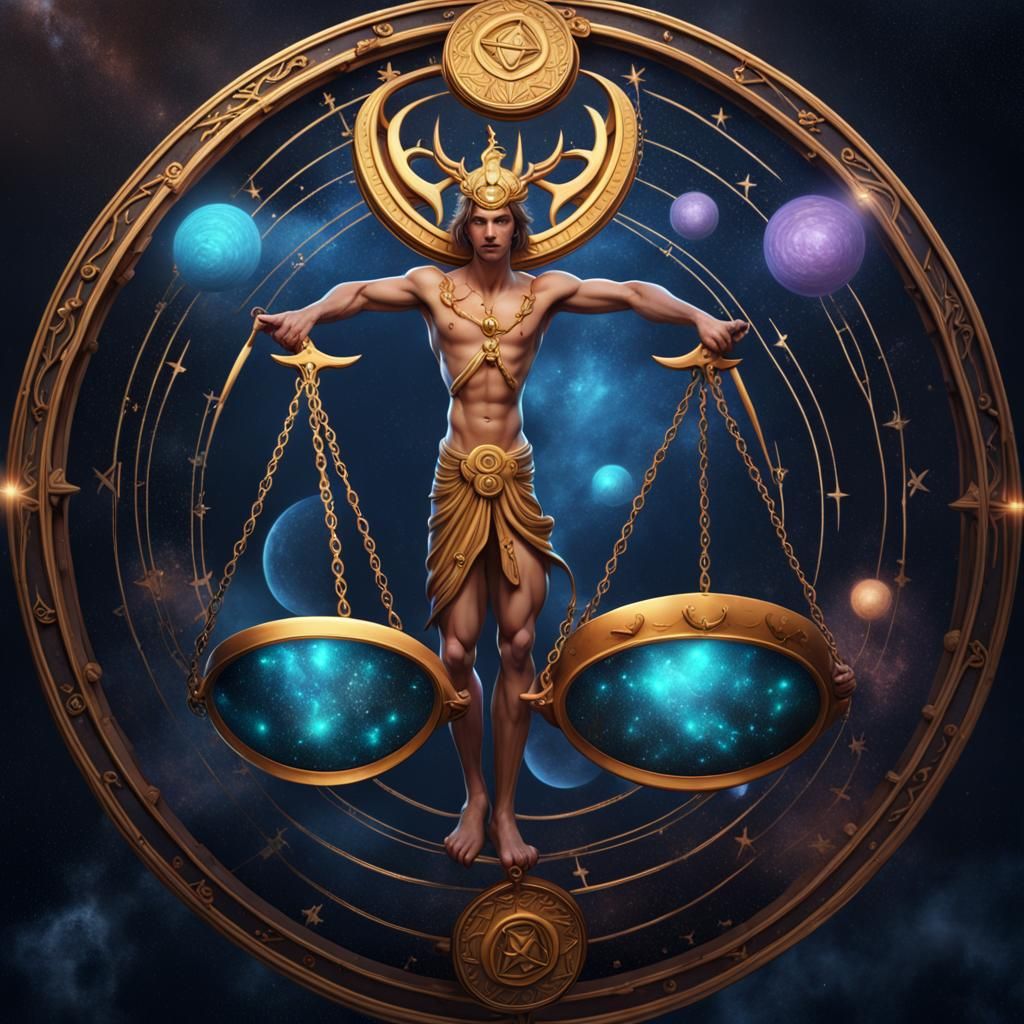 Zodiac Libra Male star sign AI Generated Artwork NightCafe