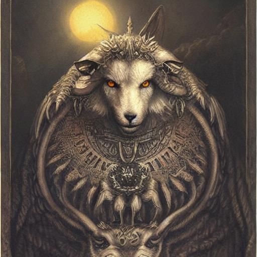 sheep in wolf mask - AI Generated Artwork - NightCafe Creator