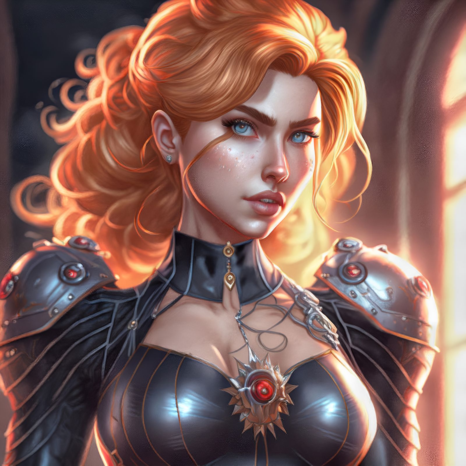 Midjourney v4: Peach Widow, sunny day