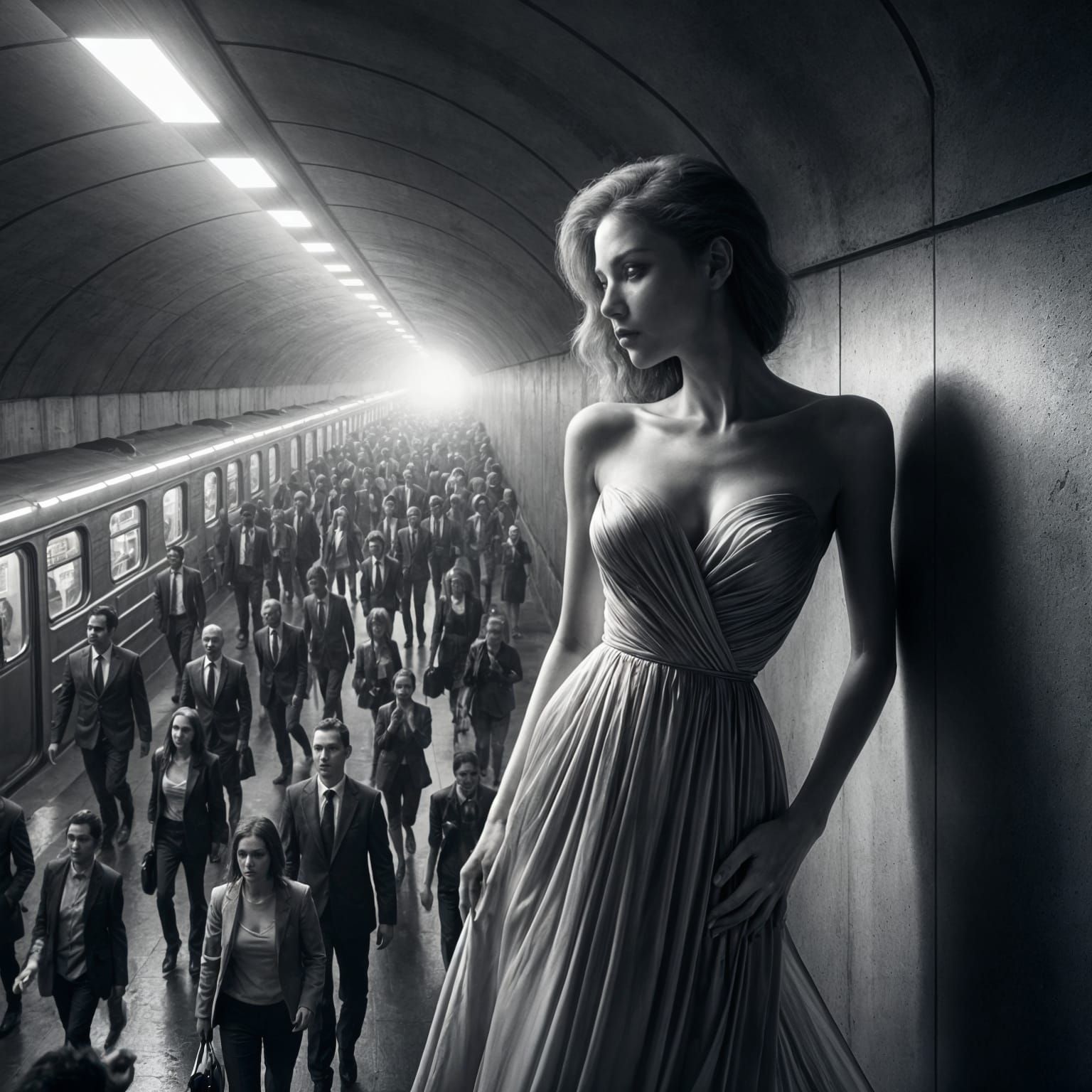 Dressed in the subway