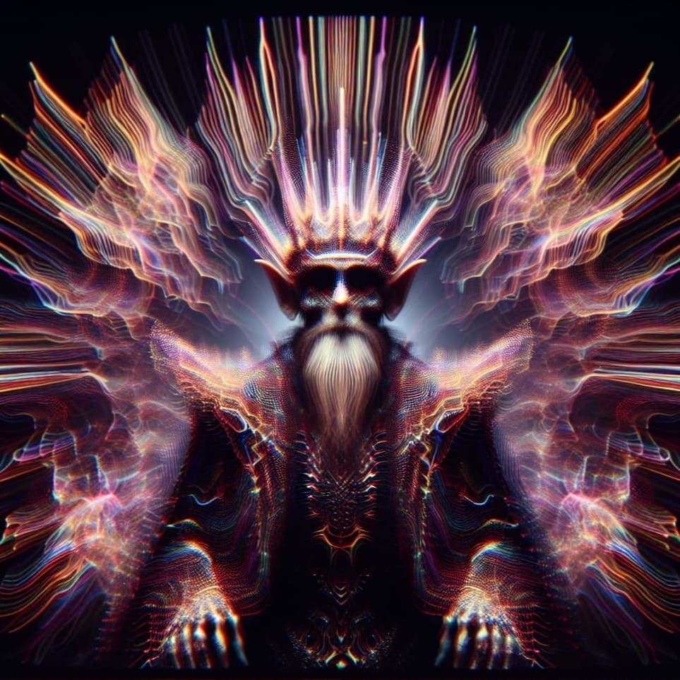 Stroboscopic Goblin King, inspired by Derek Boshier