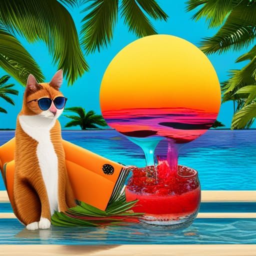 Surreal Art Holiday Cat Ai Generated Artwork Nightcafe Creator 3082