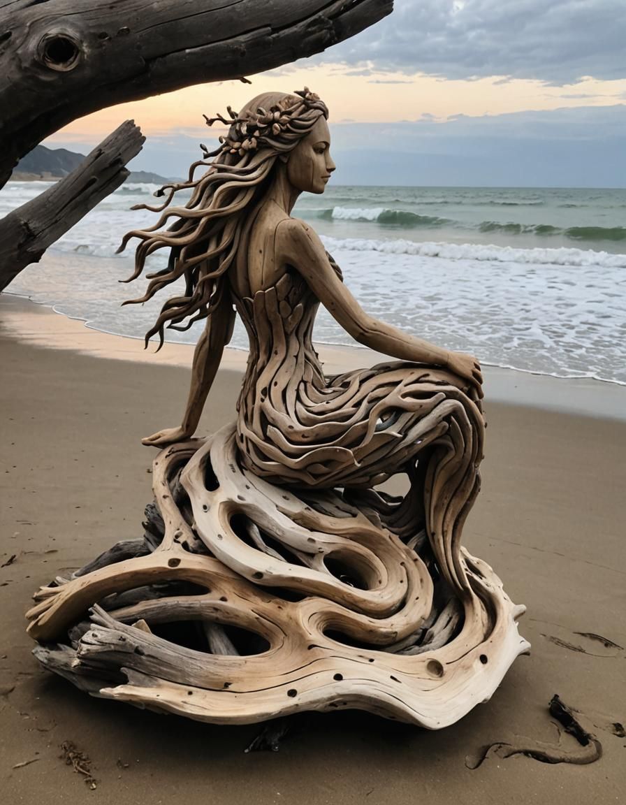 a driftwood mermaid.  by @Phoebe