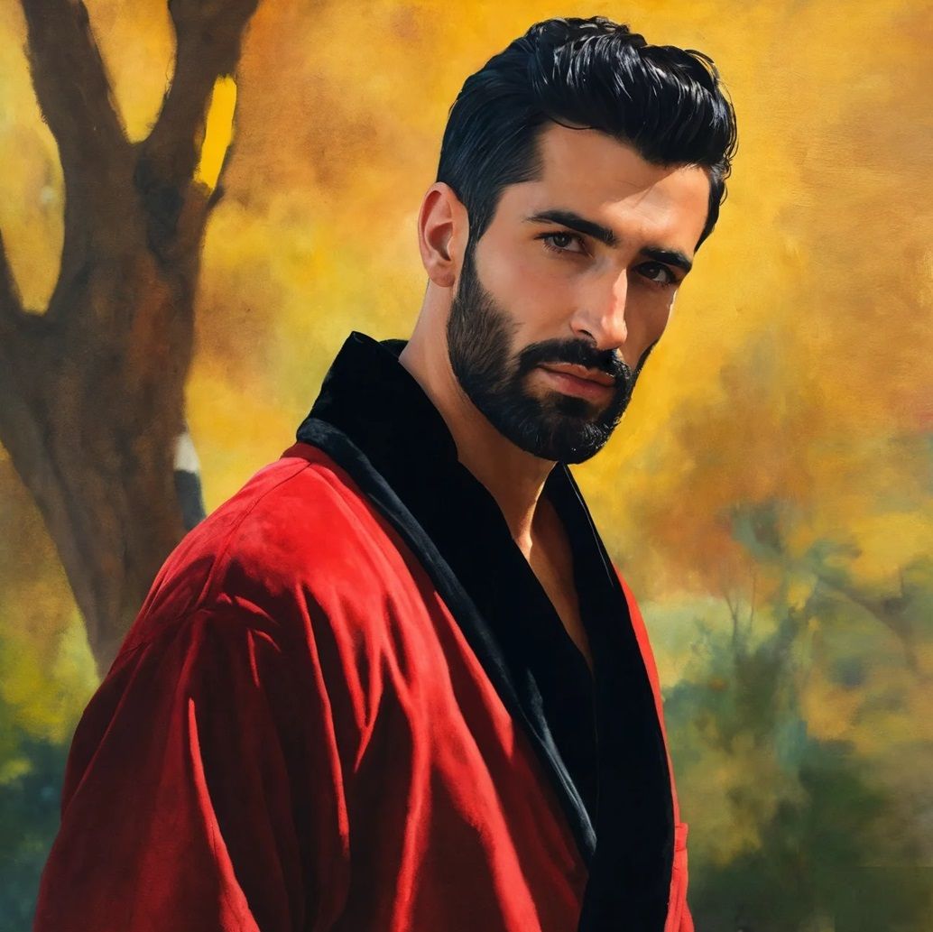 A handsome bearded man