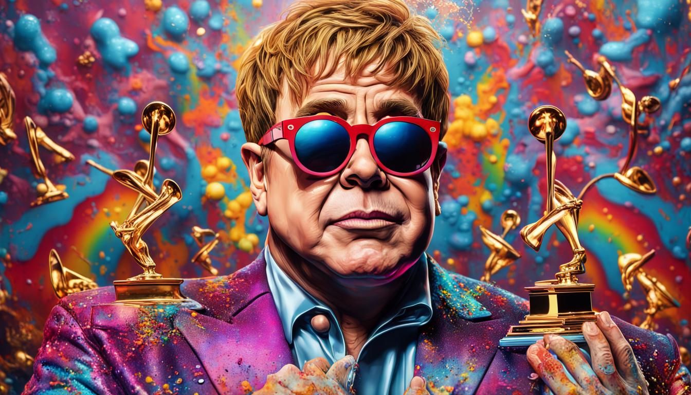 Sir Elton John Winning Awards Ai Generated Artwork Nightcafe Creator