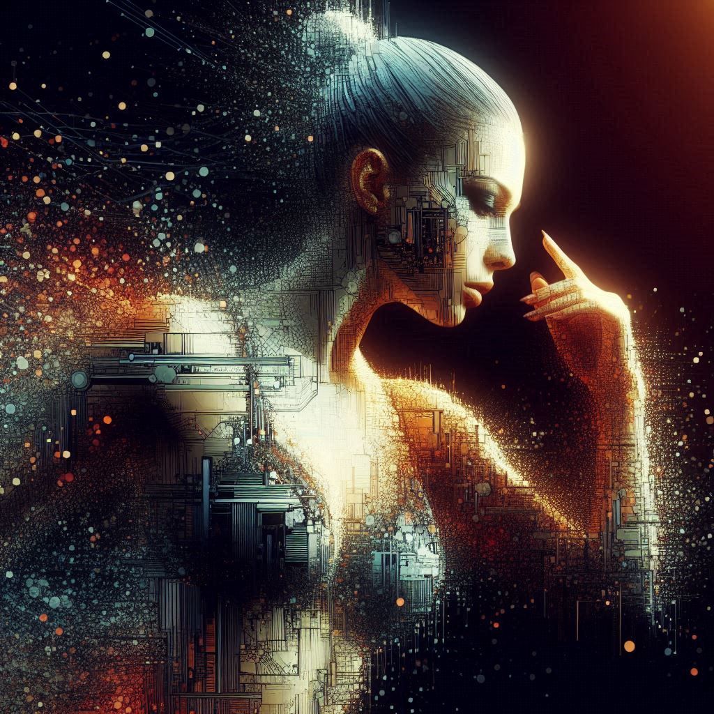 double exposure beautiful fantasy DALL-E 3 portrait landscap...