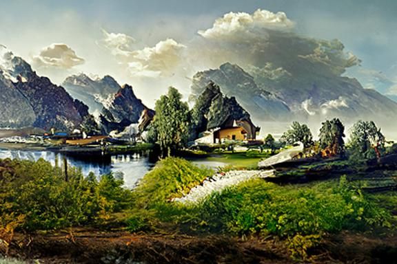 beautiful landscape painting by Georg Emil Libert, detailed ...