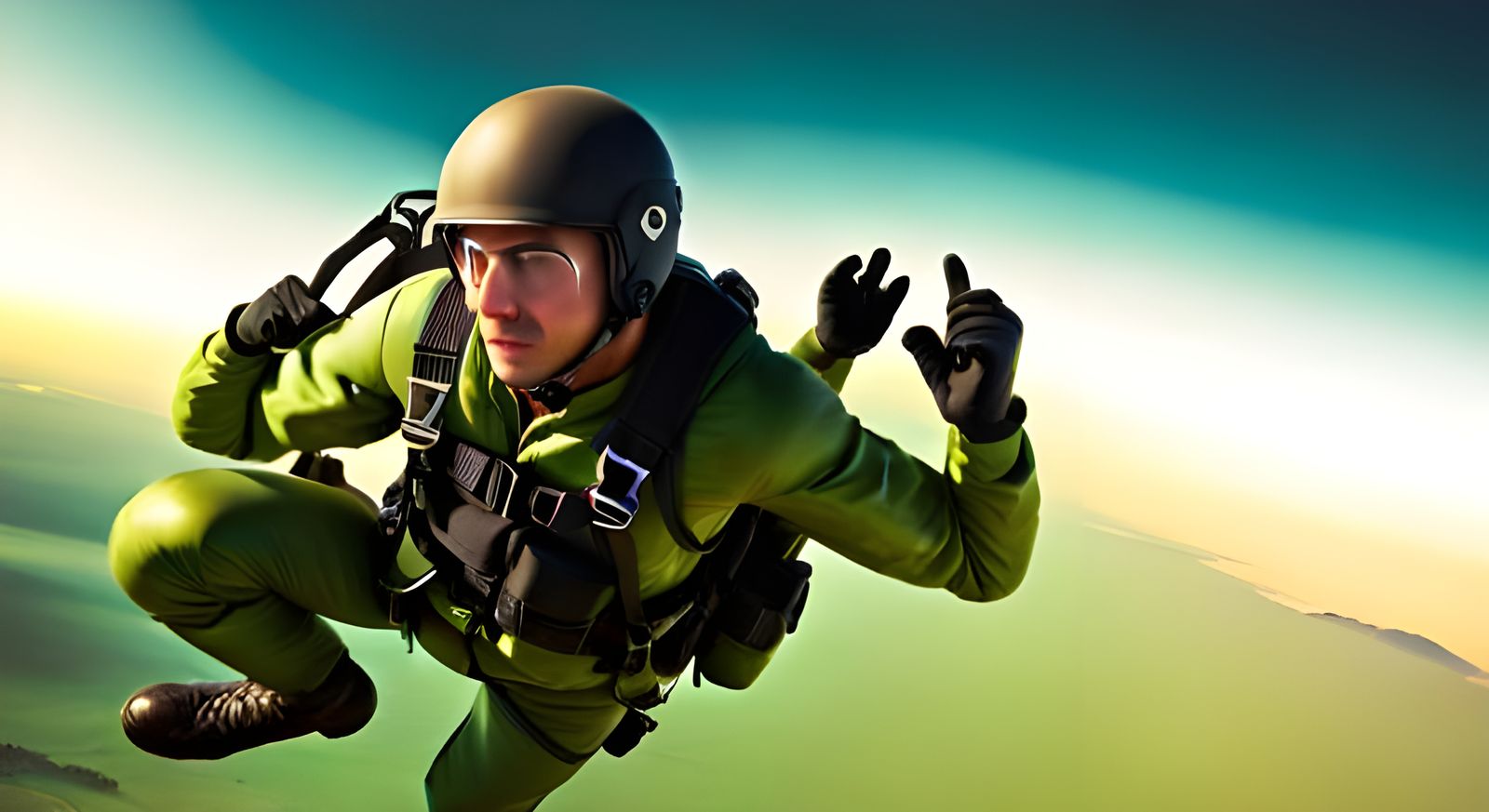 Modern Day Skydiving Paratrooper AI Generated Artwork NightCafe Creator