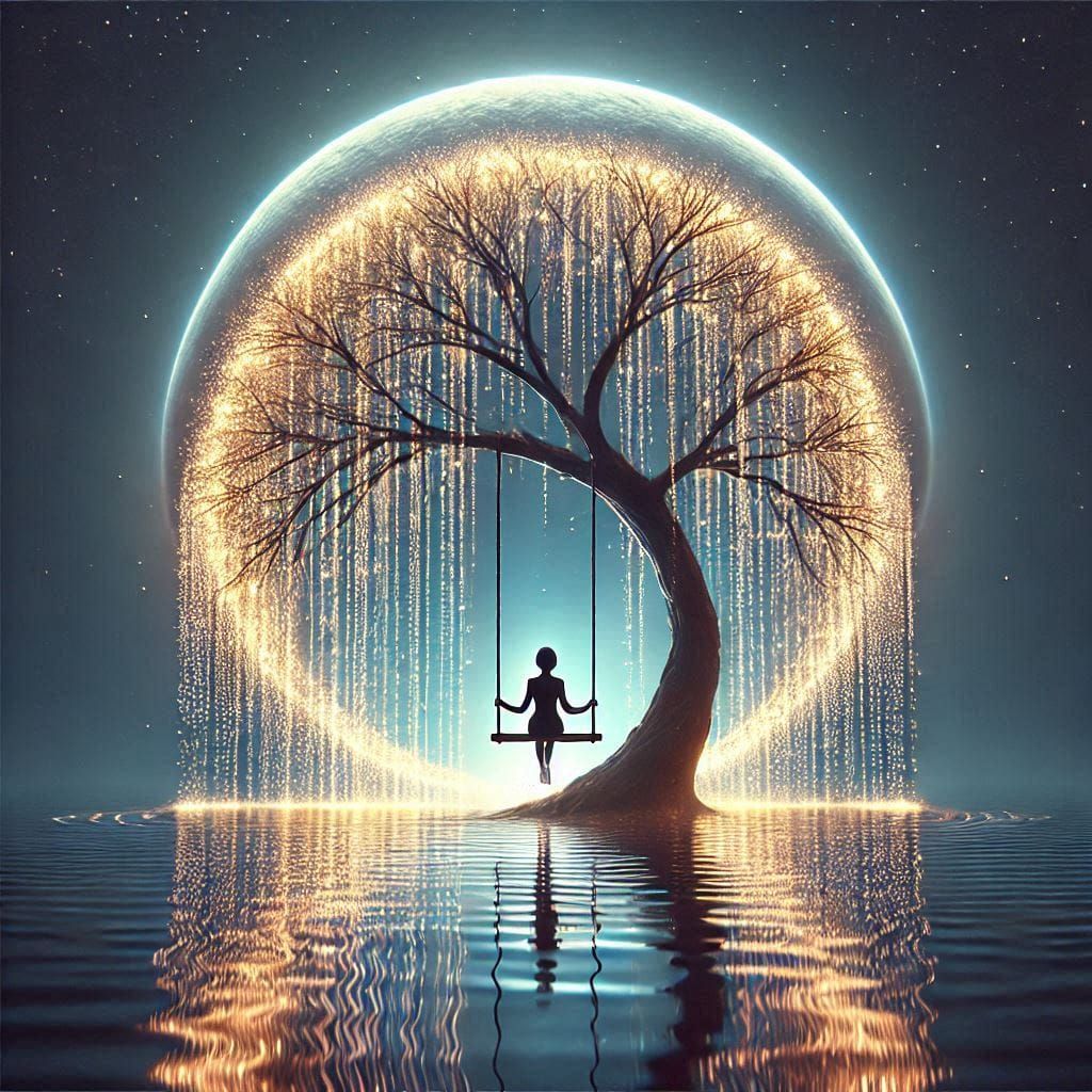 Magical Swing in Moonlit Waters  by @Aih 