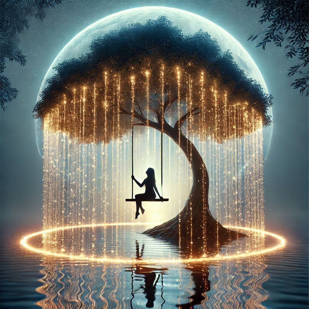 Magical Swing in Moonlit Waters  by @Aih 